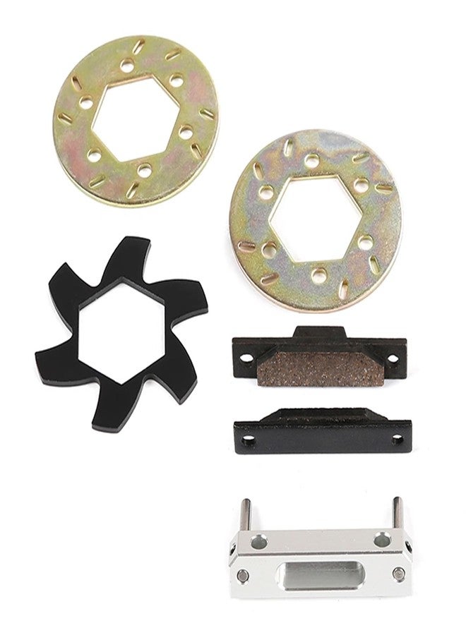 FLMLF طقم وسادات وأقراص فرامل معدنية لسيارات التحكم عن بعد من نوع FLMLF لسيارات HPI ROFUN BAHA ROVAN King Motor BAJA 5B 5T 5SC SS بمقياس 1/5 (فضي أسود) - Image 2